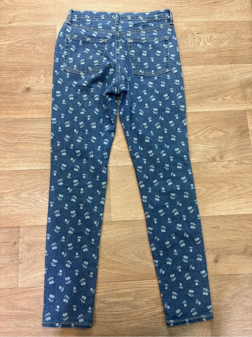 Old Navy Blue Floral-Print High-Rise rockstar Jeggins